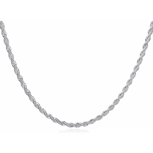 Adal Silver Erkek 925 Ayar Gümüş Halat Zincir  (45 Cm)