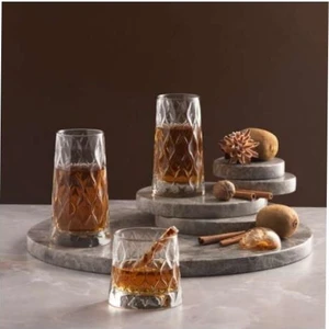 Leafy Su Bardak - Su Meşrubat Bardağı Özel Seri 12'li Set Takım