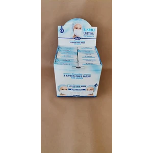 3 Katlı Maske 10*12  Toplam 120 Adet Burun Telli