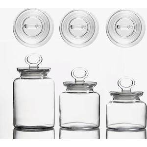Kitchen Cam Vakum Kapaklı Kavanoz 3'lü Set