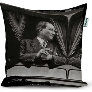 Home  Atatürk Baskı 3D Dekoratif Kırlent Kılıfı