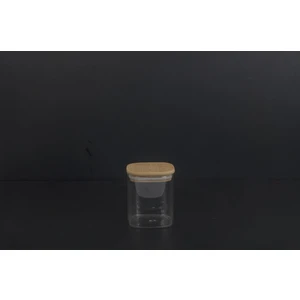 Bambu Kapak 450 Ml. Kare Kavanoz