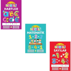 Ema Çocuk Eğitici-Öğretici Neşeli Harfler + Neşeli Matematik + Neşeli  Sayılar
