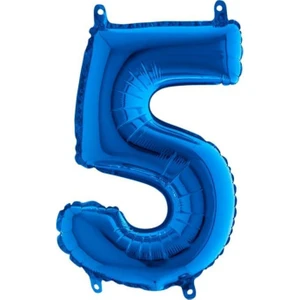 5 Yaş Balonu Rakam Balon Mavi Renk 40 Inç Folyo Balon 100 cm