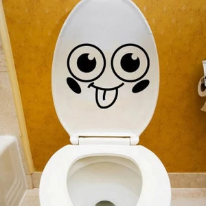 Duran Ticaret Modatools Wc Tuvalet Klozet Dekorasyonu Için Dekoratif Dil Çıkaran Surat Sticker Çıkartma
