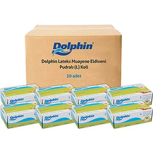 Pudralı Lateks Muayene Eldiveni L Beden 100 Adet x 20 Paket - MDR - Koli