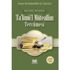 Talimül Müteallim Medrese Usulü Kelime Manalı - Imam Burhaneddin Ez-Zernuci
