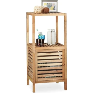Ahşap Banyo Dolabı Kapaklı ve Raflı Havluluk Havlu Dolabı
