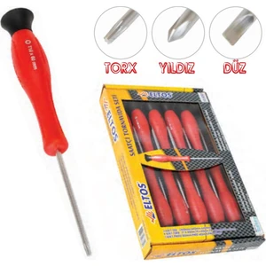 Torx-Düz-Yıldız Saatçi Klemens Tornavida Seti 10 Parça