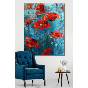 Hediyeler Kapında 50x70 Yağlı Boya Görünümlü Gelincik Kanvas Tablo