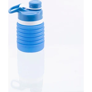 Akordiyon Katlanabilir Silikon Su Matarası SL-062 - Açık Mavi
