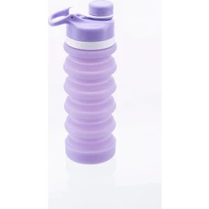 Akordiyon Katlanabilir Silikon Su Matarası SL-062 - Lila