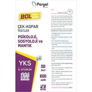 Pergel YKS-AYT Psikoloji Sosyoloji ve Mantık Çek Kopar Testler 2. Oturum