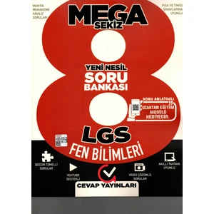 Cevap Yayınları Mega 8.Sınıf Lgs Fen Yeni Nesil Soru Bankası