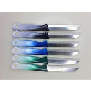 Sebze & Meyve Bıçağı 6 Ad Tırtıklı Karışık Renk (Siyah-Mavi-Yeşil)