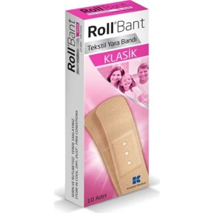 RollBant Klasik Yara Bandı 10lu Ekonomik Tekstil Yara Bandı