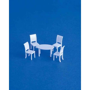 Maket Bita Yemek Odası Takımı 1/50 Ölçek