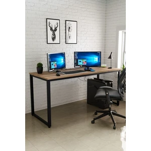 MS1 Metal Ayaklı Çalışma Masası - 160cm - Ceviz