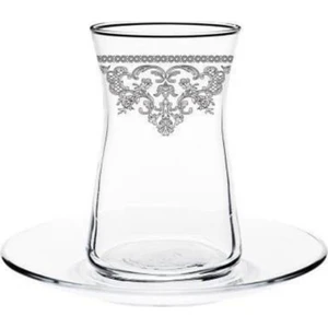 Leonarte Casa Bohemia Crystal Lagos Platin 6 Kişilik Çay Takımı