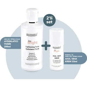 Be Bright  Aha/bha Krem 33 ml + Be Bright Aydınlatıcı Tonik 200 ml 2'li Set