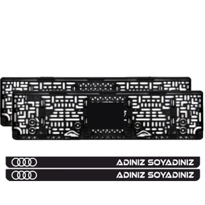Audi Isimli Takmatik Pleksi Plakalık (2 Adet)