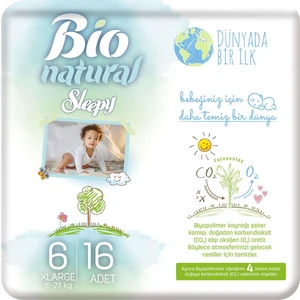 Bio Natural Bebek Bezi 6 Numara Xlarge 16'li