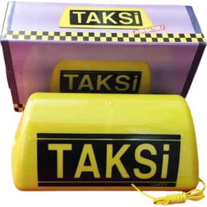 Işıklı Taksi Levhası Mıknatıslı Taksi Yazısı 12 Volt