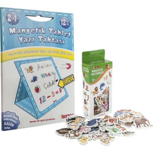 Diy-Toy Manyetik Tablet Yazı Tahtası Mavi + Manyetik Hayvanlar