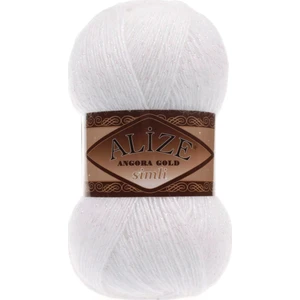 Angora Gold Simli 55 Beyaz   Örgü İpi