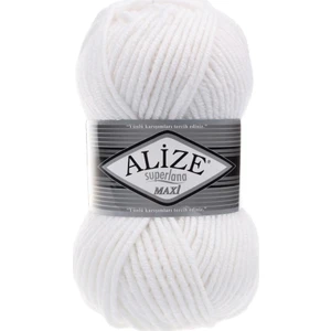 Superlana Maxi 55 Beyaz Örgü İpi