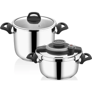 Power Cook 4 x 7 Lt. Düdüklü Tencere Siyah