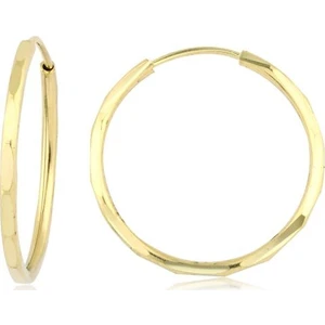 14 Ayar Kalemli Halka Küpe Sarı (Çapı: 2.2cm) W4E35023