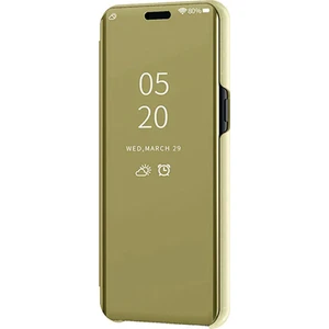 Smart Tech Xiaomi Redmi Note 7 Aynalı Kapaklı Lüx Kılıf Gold