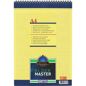Block Master A4 100YP Kareli Defter