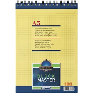 Block Master A5 100 Kareli Defter