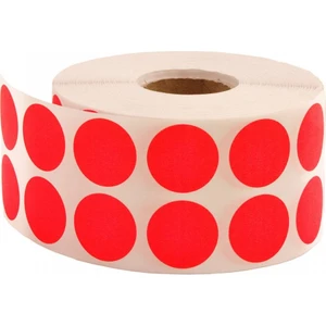 Kırmızı 20 mm Renkli Nokta Etiketi 2500'lü Rulo