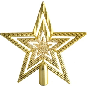 Yılbaşı Ağacı Tepelik Büyük Boy Gold Renk Simli Yıldız