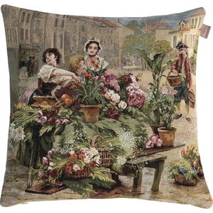 Belıeve Çiçekçi Kız Goblen Kırlent 45 x 45 cm