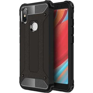 Caseart Xiaomi Redmi S2 Kapak Çift Katmanlı Zırh Tank Kılıf - Siyah