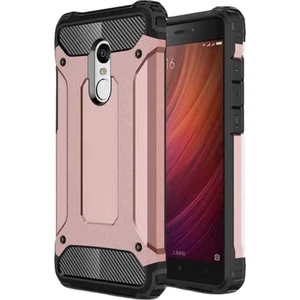 Caseart Xiaomi Redmi 5 Plus Kapak Çift Katmanlı Zırh Tank Kılıf - Rose Gold
