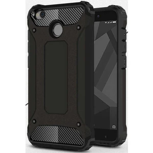 Caseart Xiaomi Redmi 4x Kapak Çift Katmanlı Zırh Tank Kılıf - Siyah