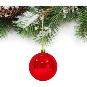 Yılbaşı Çam Ağacı Süsü Kırmızı Top 6 cm 6'lı