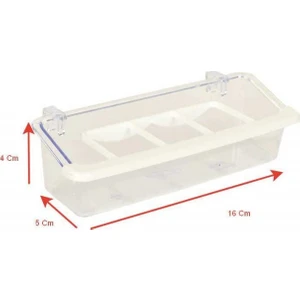 Canlı Petshop Lüx Izgara Yemlik Şeffaf 15 cm 1 Adet