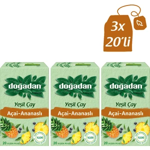 Yeşil Çay Ananas – Açaili 20’li Bardak Poşet x3