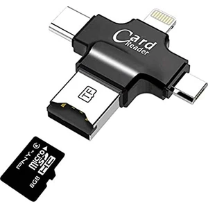 HC05 4 In 1 iOs Android Type-C Lightning USB-A MicroSD TF Kart Okuyucu