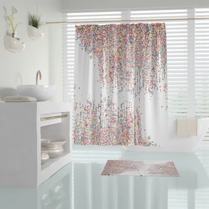 Tropik Dotted Banyo Duş Perdesi Tek Kanat 180 x 200