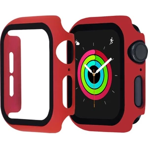 Case Street Apple Watch 6 40 mm Ekran Koruyucu Full Glue Gard Renkli Kırmızı