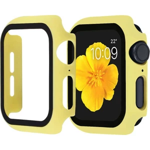 Case Street Apple Watch Se 44 mm Ekran Koruyucu Full Glue Gard Renkli Sarı