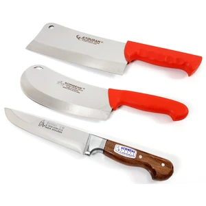 Satır Soğan Pide Kesici & Mutfak Kasap Bıçağı 3'lü Set