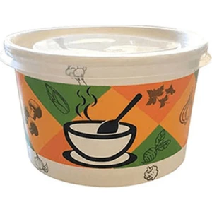 Karton Çorba Kasesi Kapaklı 16 Oz 25'li